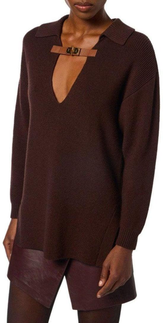 25FW 엘리자베타프랜치 니트웨어 9178589921526 BROWN - ELISABETTA FRANCHI