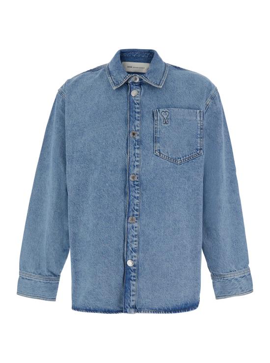 26FW 아미 데님 셔츠 UJK918DE0046480 Light blue