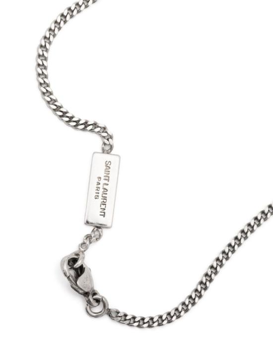26FW 생로랑 오피움 참 브레이슬릿 메탈 앤 라인스톤 692489 Y15268368 SILVER - SAINT LAURENT