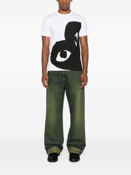 26FW 꼼데가르송 반팔 티셔츠 AXT347 1 WHITE - COMME DES GARCONS