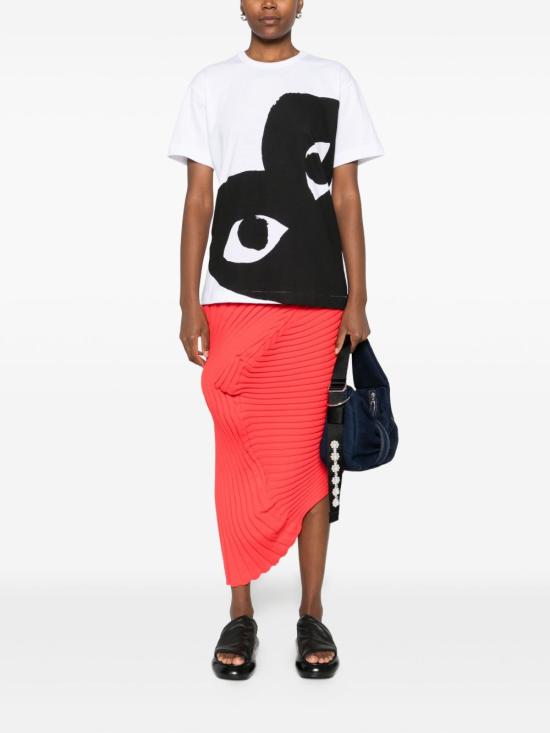 26FW 꼼데가르송 반팔 티셔츠 AXT347 1 WHITE - COMME DES GARCONS