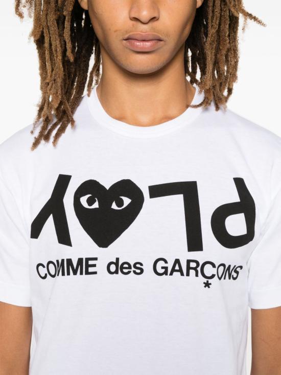 26FW 꼼데가르송 반팔 티셔츠 AXT068 1 WHITE - COMME DES GARCONS