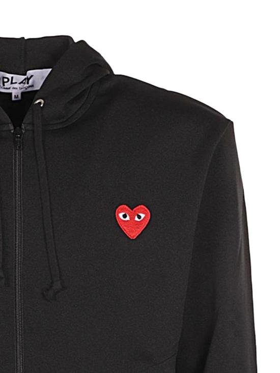 26FW 꼼데가르송 후드 티셔츠 AXT172 BLACK - COMME DES GARCONS