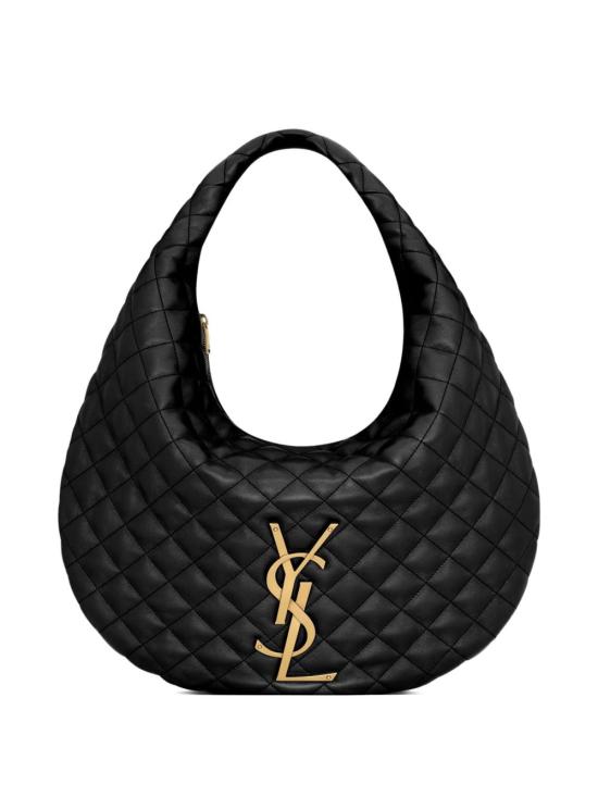 26FW 생로랑 이카 호보 퀼티드 나파 858160 AAANG1000 BLACK