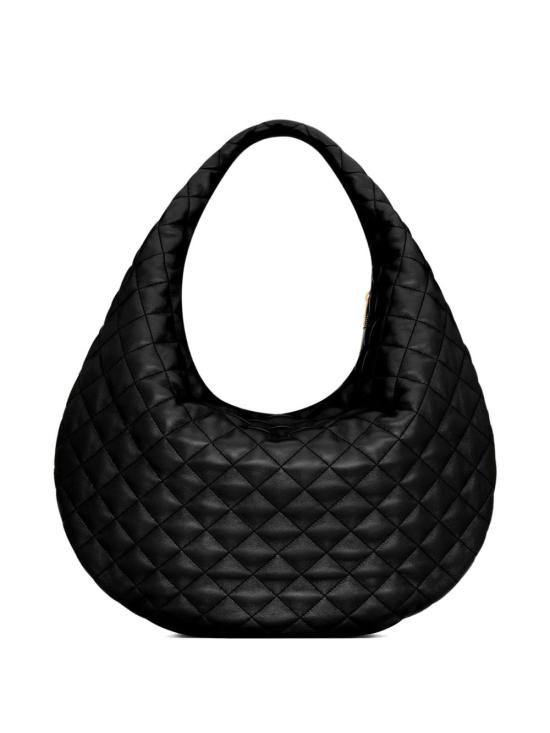 26FW 생로랑 이카 호보 퀼티드 나파 858160 AAANG1000 BLACK - SAINT LAURENT