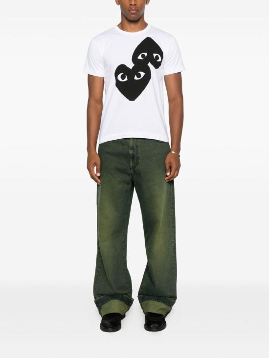 26FW 꼼데가르송 반팔 티셔츠 AXT348 1 WHITE - COMME DES GARCONS
