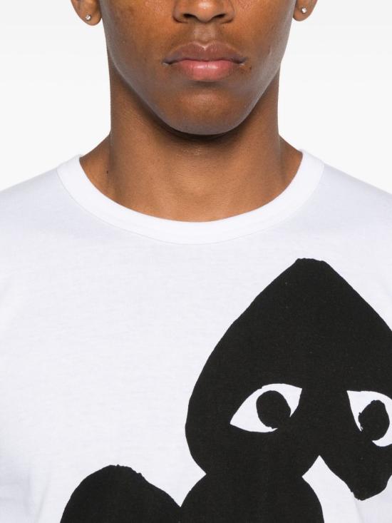26FW 꼼데가르송 반팔 티셔츠 AXT348 1 WHITE - COMME DES GARCONS