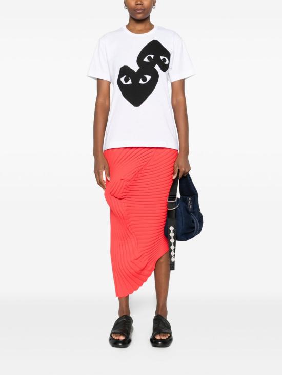 26FW 꼼데가르송 반팔 티셔츠 AXT348 1 WHITE - COMME DES GARCONS