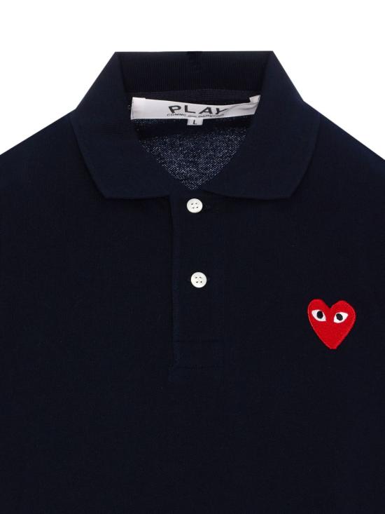 26FW 꼼데가르송 폴로 티셔츠 AXT006 2 NAVY - COMME DES GARCONS