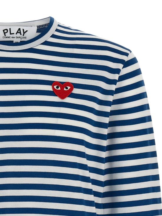 26FW 꼼데가르송 반팔 티셔츠 AXT164 2 NAVY - COMME DES GARCONS