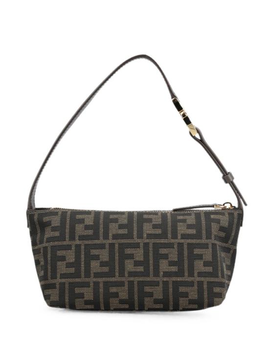 26FW 펜디 바니티 FF 자카드 스몰 파우치 8BS124 B17AF14YN BROWN