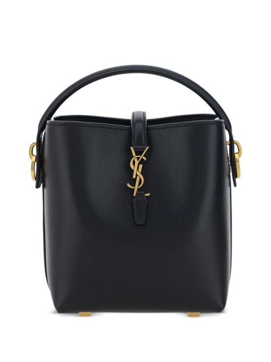 26FW 생로랑 르 37 미니 샤이니 레더 버킷백 765870 2R20W1000 BLACK