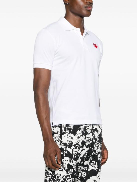 26FW 꼼데가르송 폴로 티셔츠 AXT006 5 WHITE - COMME DES GARCONS