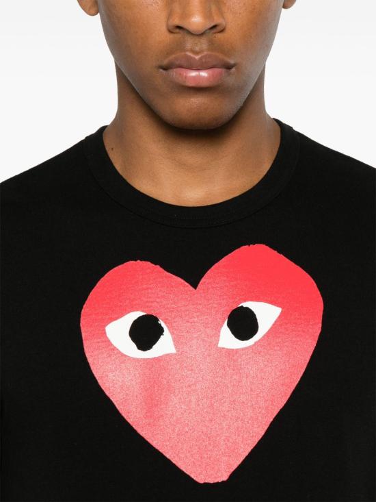 26FW 꼼데가르송 반팔 티셔츠 AXT112 BLACK - COMME DES GARCONS