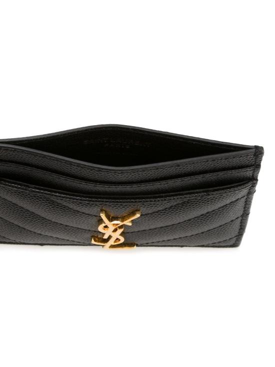 26FW 생로랑 카산드라 마틀라세 카드 케이스 423291 BOW011000 BLACK - SAINT LAURENT