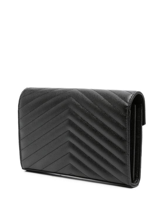 26FW 생로랑 레더 카산드라 체인 월렛 377828 BOW011000 BLACK - SAINT LAURENT