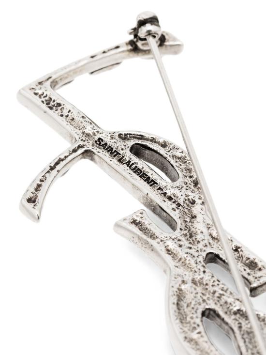 26FW 생로랑 YSL 오피움 크로커다일 브로치 470371 Y15008142 SILVER - SAINT LAURENT