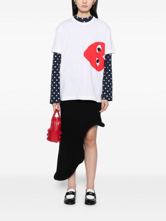 26FW 꼼데가르송 반팔 티셔츠 AXT345 1 WHITE - COMME DES GARCONS