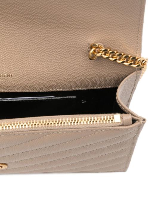 26FW 생로랑 그랑 드 뿌드르 레더 카산드라 엔벨로프 체인 지갑 857605 BOW012721 BEIGE - SAINT LAURENT