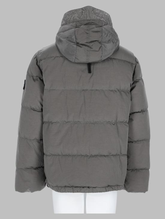 26FW 스톤 아일랜드 나일론 메탈 에코닐 드로우코드 헴 후드 다운 자켓 나일론 메탈 에코닐 드로우코드 헴 후드 다운 자켓 L2S154100019 S0019V0060 GREY - STONE ISLAND