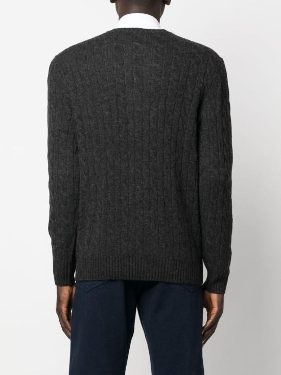 26FW 폴로 랄프로렌 케이블 니트 스웨터 710876762 013DARKGRANITEHTHR GREY - POLO RALPH LAUREN