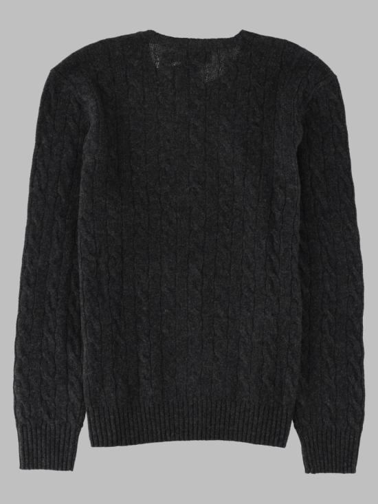 26FW 폴로 랄프로렌 케이블 니트 스웨터 710876762 013DARKGRANITEHTHR GREEN - POLO RALPH LAUREN