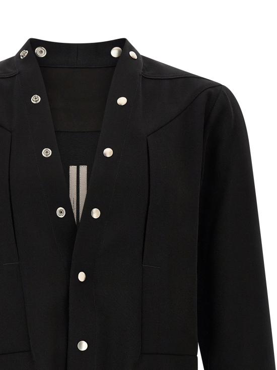 26FW 릭 오웬스 긴팔 셔츠 RU02F4287 WT09 BLACK - RICK OWENS