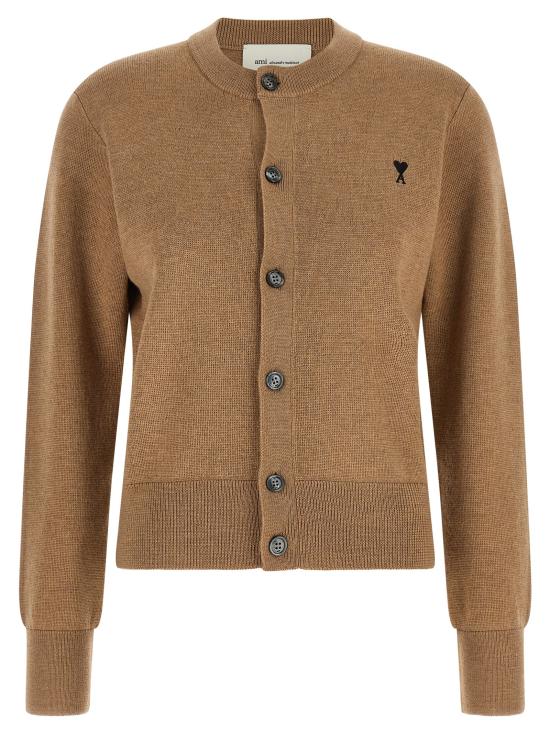 26FW 아미 크루넥 울 가디건 FKC361 001A335 BEIGE