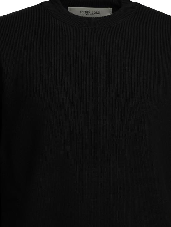 26FW 골든구스 Golden 레터링 밀리터리 크루넥 스웨터 GMP00841 P00197290100 BLACK - GOLDEN GOOSE
