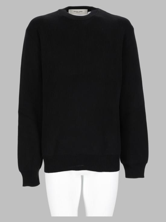 26FW 골든구스 Golden 레터링 밀리터리 크루넥 스웨터 GMP00841 P00197290100 BLACK