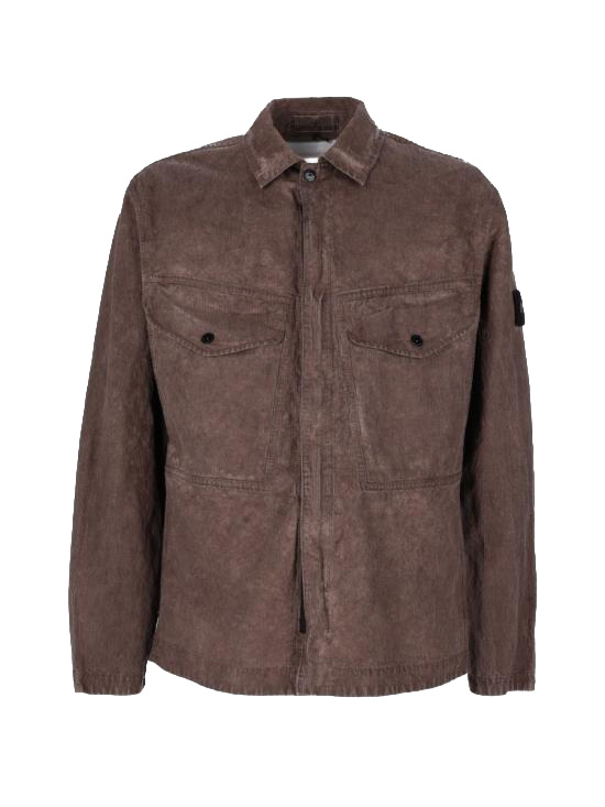 26FW 스톤 아일랜드 테라 이펙트 집업 코듀로이 오버셔츠 L2S151200029 S0446V0062 GREY