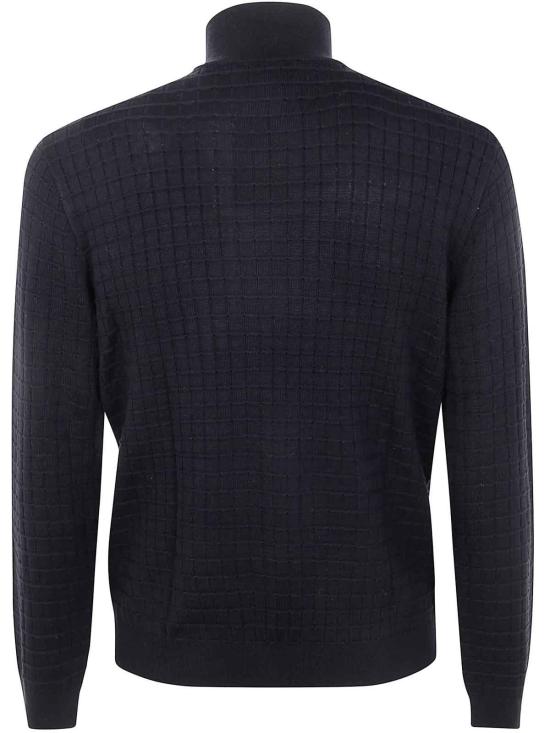 25FW 엠포리오 아르마니 집업 니트 EM003503AF14113UC001 BLACK - EMPORIO ARMANI