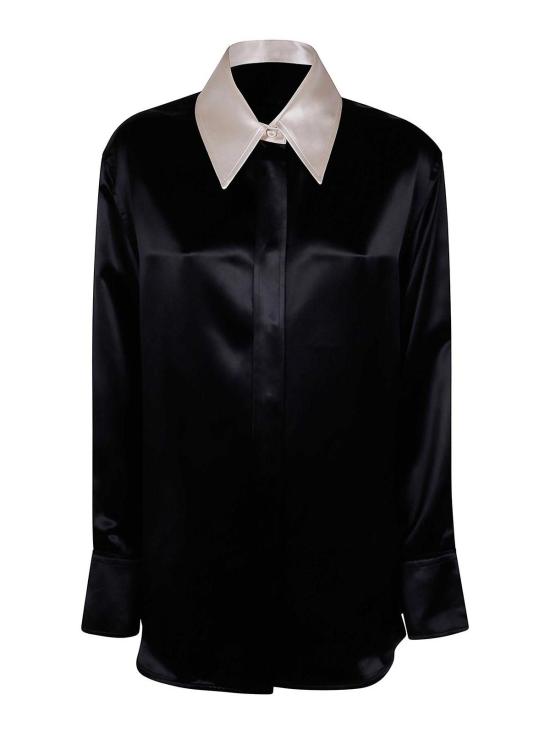 25FW 질샌더 블라우스 J03DL0208J66292001 BLACK