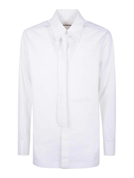 25FW 질샌더 긴팔 셔츠 J22DL0321J45002100 White
