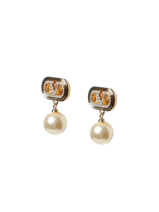 26FW 발렌티노 가라바니 이어링 9W2J0Y78 QVSCNP GOLD CREAM CRYSTAL - VALENTINO GARAVANI