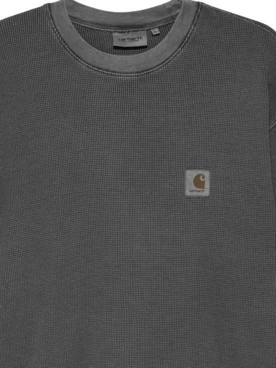 26FW 칼하트 WIP 롱슬리브 비스타 와플 티셔츠 I035304 89GD BLACK - CARHARTT WIP