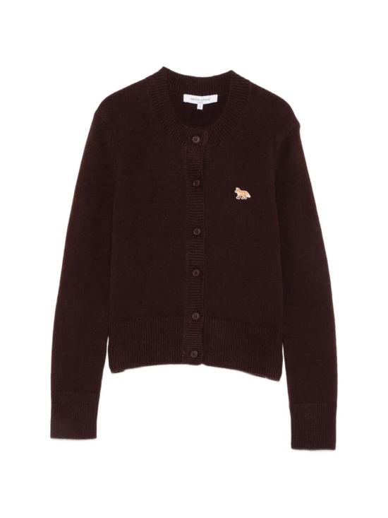 26FW 메종키츠네 베이비 폭스 램스울 피티드 가디건 PW00506KT1006 0553 DARK WOOD
