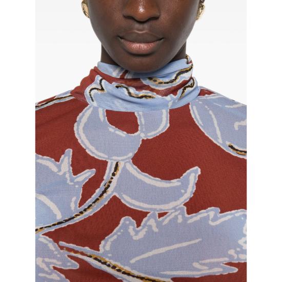 26FW 다이앤 본 퍼스텐버그 탑 T028ECRGMTMESH CRGMT BLUE RED - DIANE VON FURSTENBERG