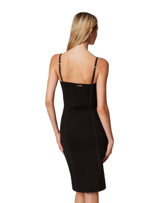  트윈셋 숏 원피스 242LL2JFF Black - TWINSET