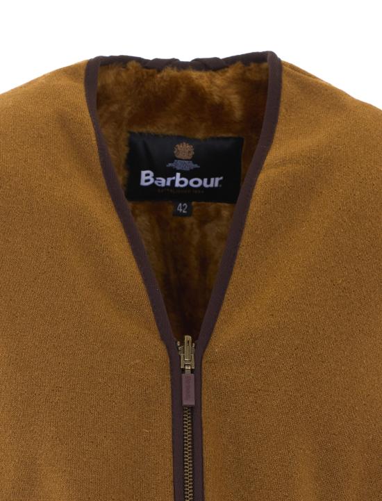 26FW 바버 웜 파일 웨이스트코트 집 인 라이너 MLI0004 BR31 Brown - BARBOUR