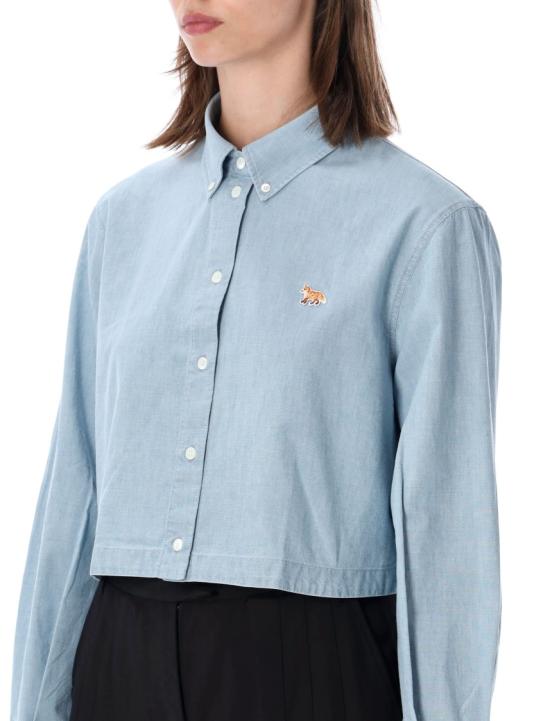 26SS 메종키츠네 탑 QW00402WC50060434 Blue - MAISON KITSUNE