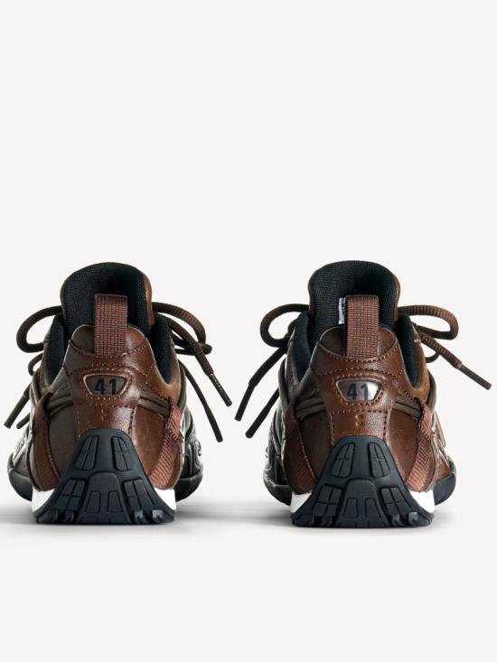 26FW 발렌시아가 레이더 레더 스니커즈 865703 WSTVL Brown - BALENCIAGA