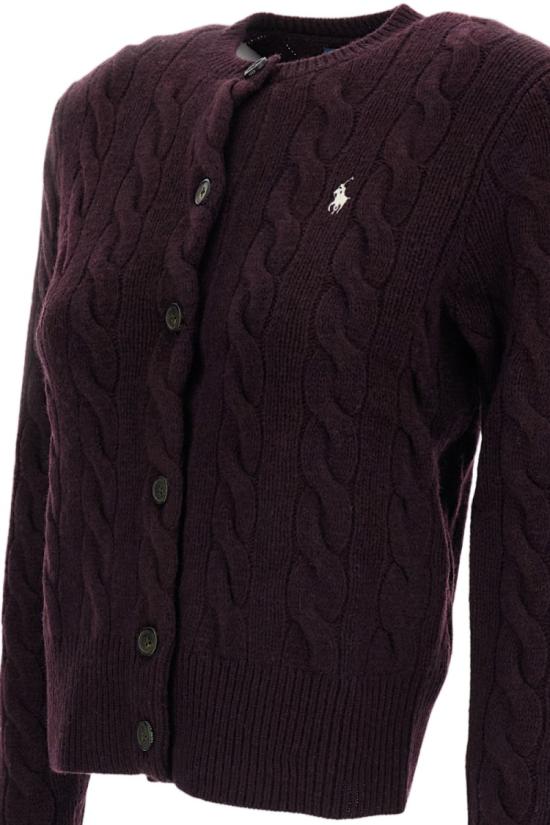 26FW 폴로 랄프로렌 로고 자수 크루넥 가디건 211972104506DAMSONMELANGE Brown - POLO RALPH LAUREN