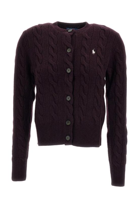 26FW 폴로 랄프로렌 로고 자수 크루넥 가디건 211972104506DAMSONMELANGE Brown