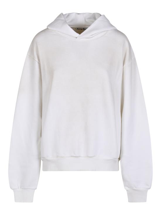 26FW 아크네 스튜디오 로고 후드 스웨터 CI0136 DC6 DUSTY WHITE DOM - ACNE STUDIOS