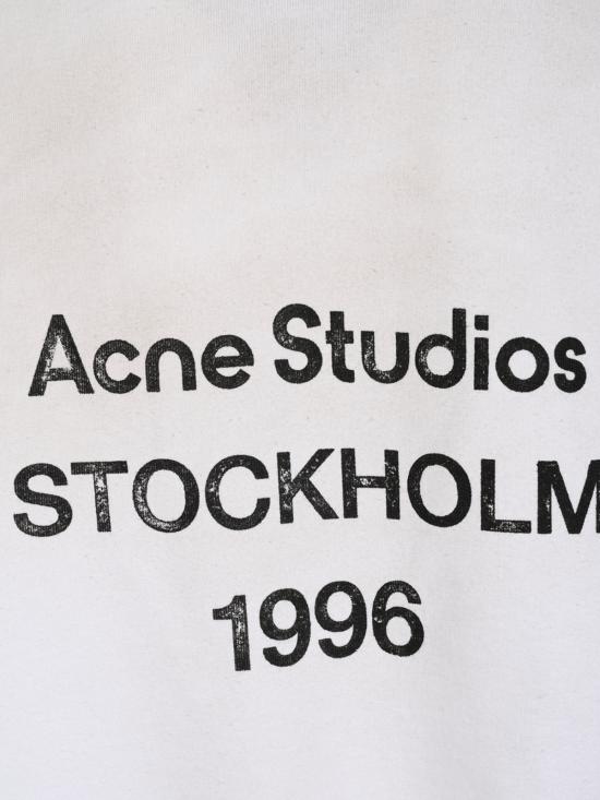 26FW 아크네 스튜디오 로고 후드 스웨터 CI0136 DC6 DUSTY WHITE DOM - ACNE STUDIOS