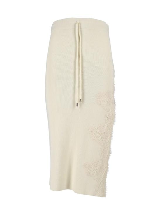 26FW 에르마노 설비노 롱 스커트 D49EO002EP2 Neutrals