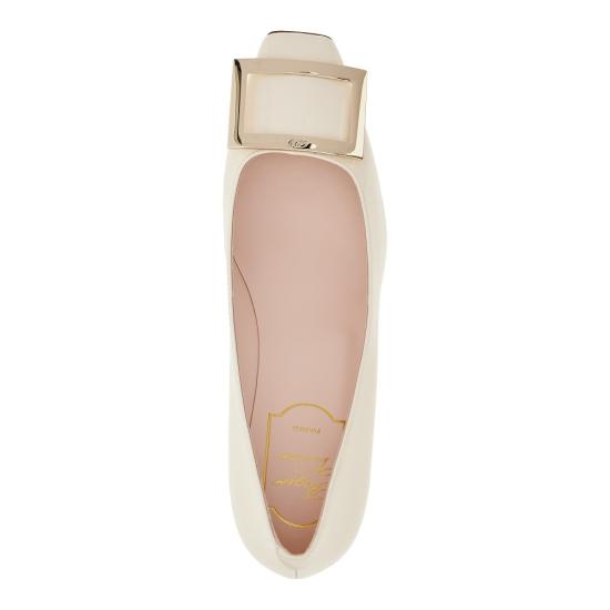 26FW 로저비비에 트럼펫 메탈 버클 펌프스 RVW44815280D1P White - ROGER VIVIER