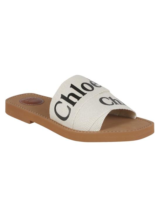 26FW 끌로에 우디 플랫 뮬 CHC22U188Z3101 White - CHLOE