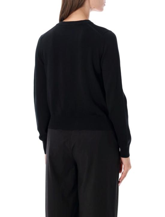 26SS 메종키츠네 베이비 폭스 메리노 레귤러 가디건 PW00502KT1181P199 Black - MAISON KITSUNE